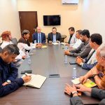 السقطري والشرجبي يناقشان احتياجات مديرية شحن في قطاعي الزراعة والمياه وسبل تطوير منفذ شحن البري